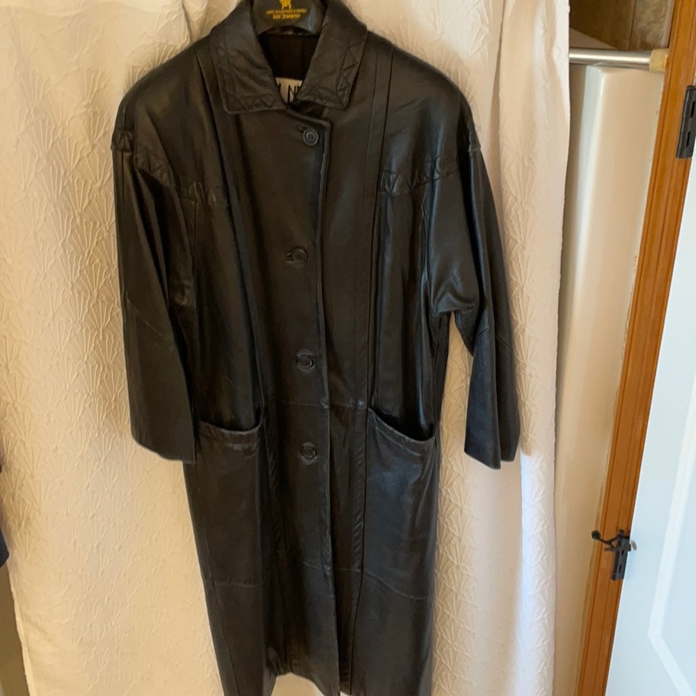 Leather coat